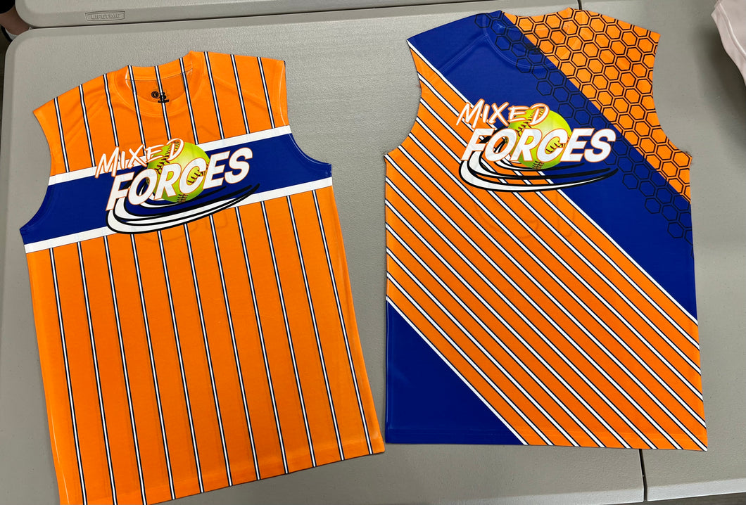 Mixed Forces Blue Pinstripe Jersey